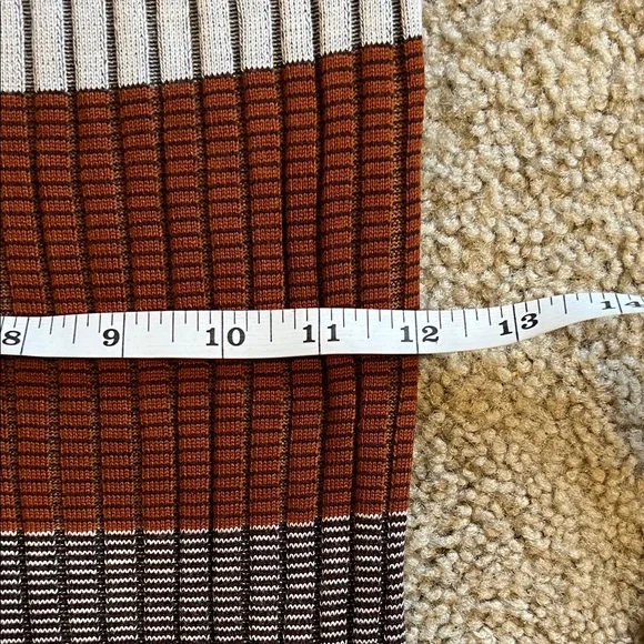 Striped V-Neck Sweater with Button Detail - Picture 6 of 7